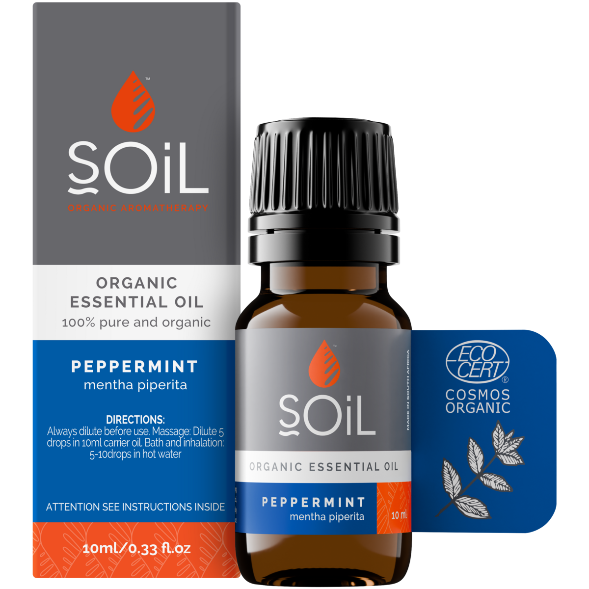 Organic Peppermint Essential Oil (Mentha Piperita) 10ml