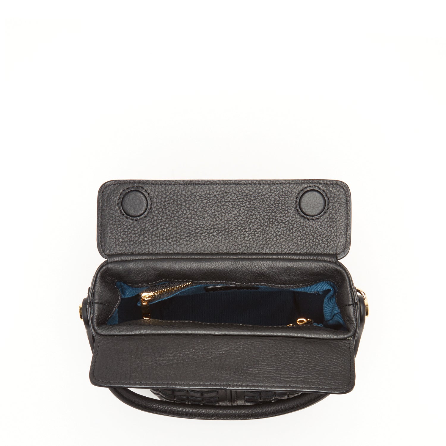 Woven Leather Bucket Bag Quilted Black Crossbody Purse Women's Handbag