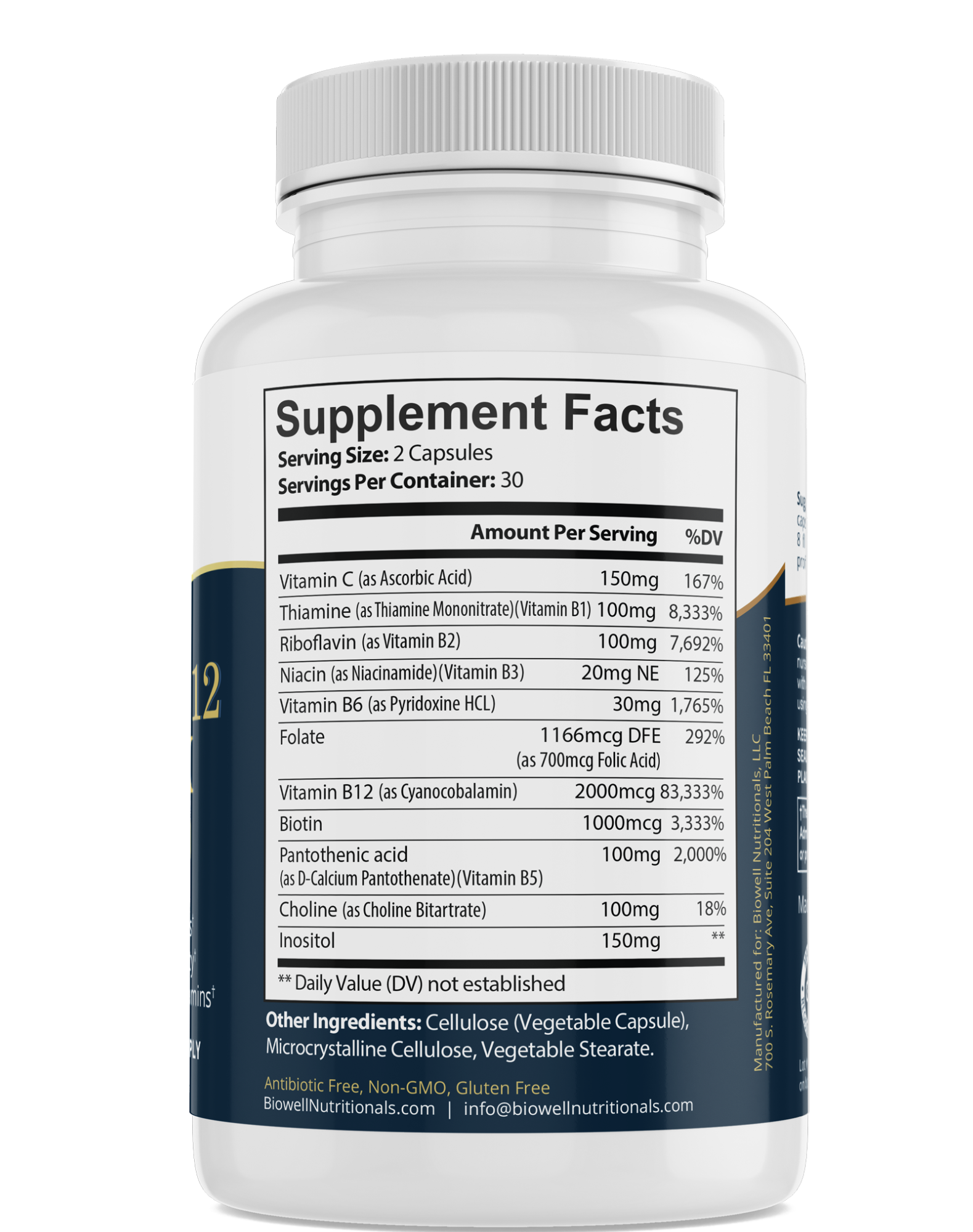 Vitamin B-12 Complex - with Choline & Inositol