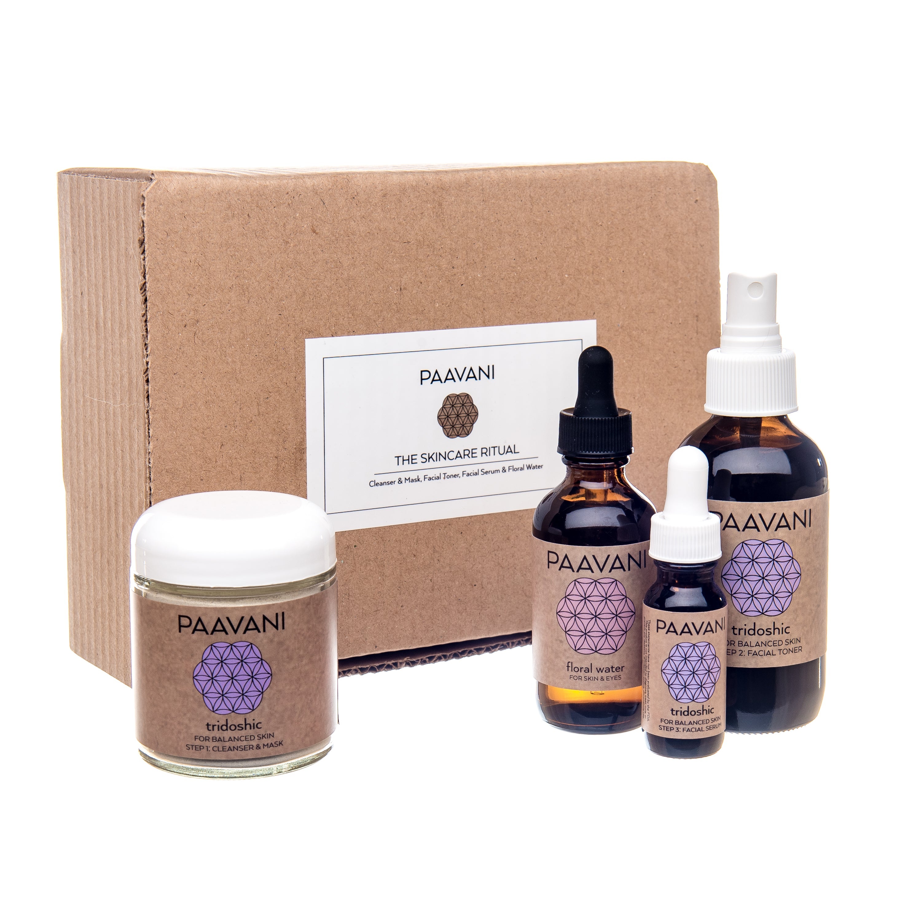 Tridoshic Skincare Ritual | Ayurvedic Set for Balanced & Combination Skin