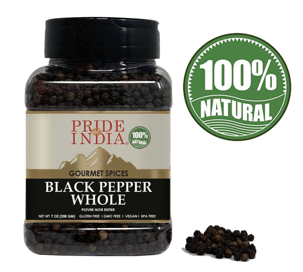 Black Peppercorn Whole – Gourmet & Culinary Spice - 8 oz