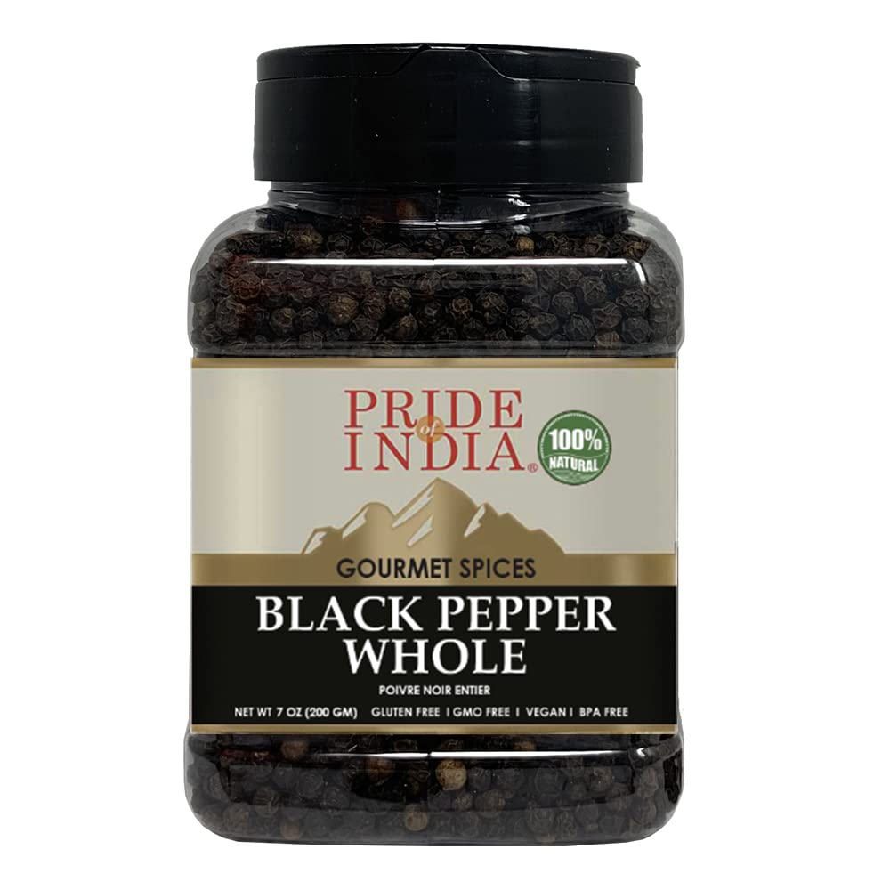 Black Peppercorn Whole – Gourmet & Culinary Spice - 8 oz
